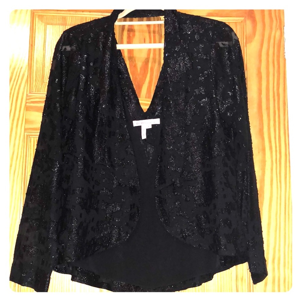 BCBG Generation sheer leopard jacket